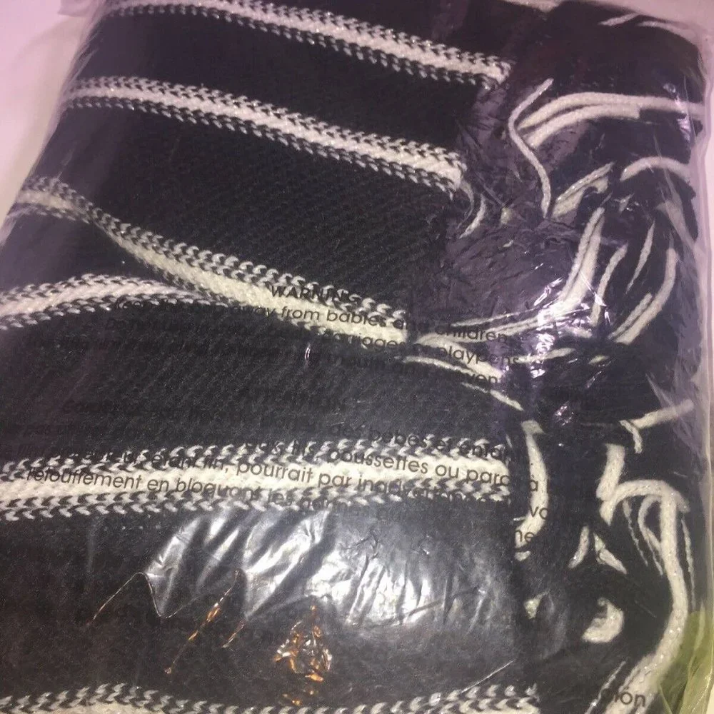 Charter Club Pinstripe Bias Poncho/Scarf, One Size Retail $58.50